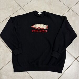 Vintage Ohio State Buckeyes Sweatshirt Mens L Black Schottenstein Center USA
